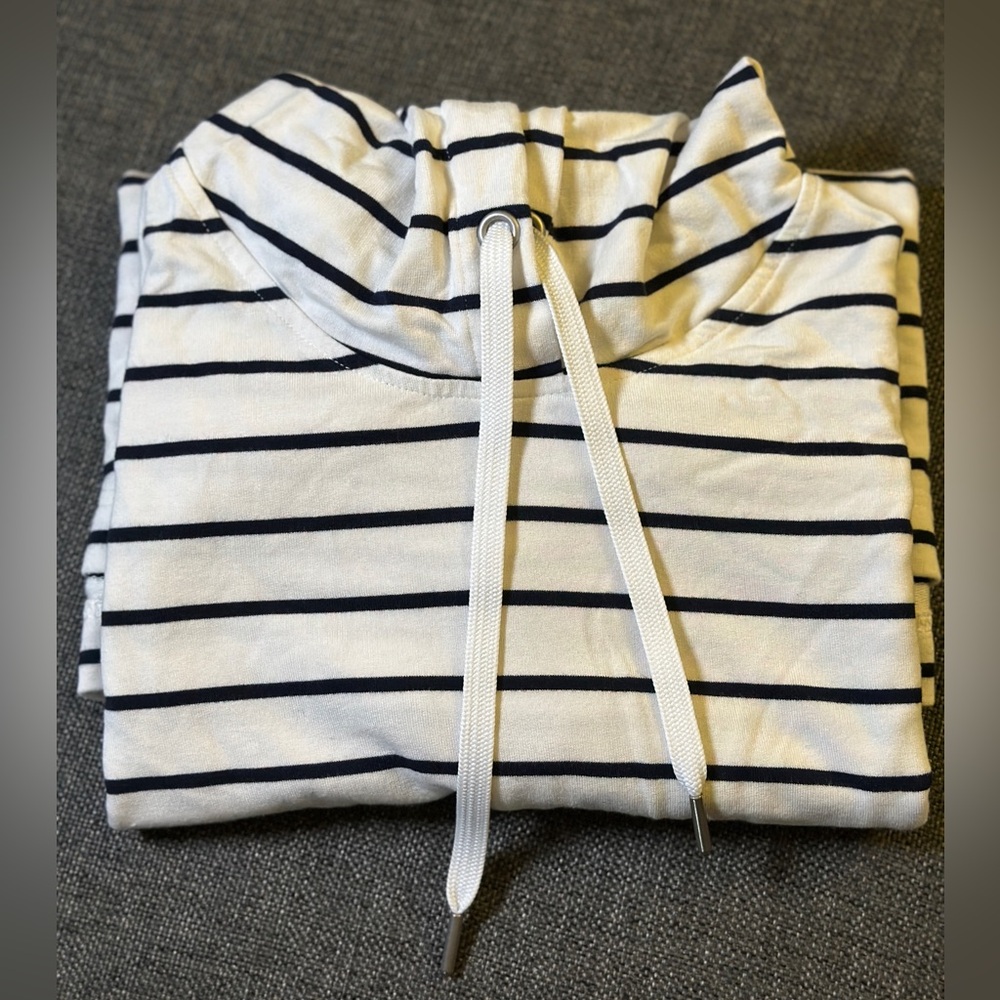 Banana Republic Baby Terry Navy and White Striped Hoodie